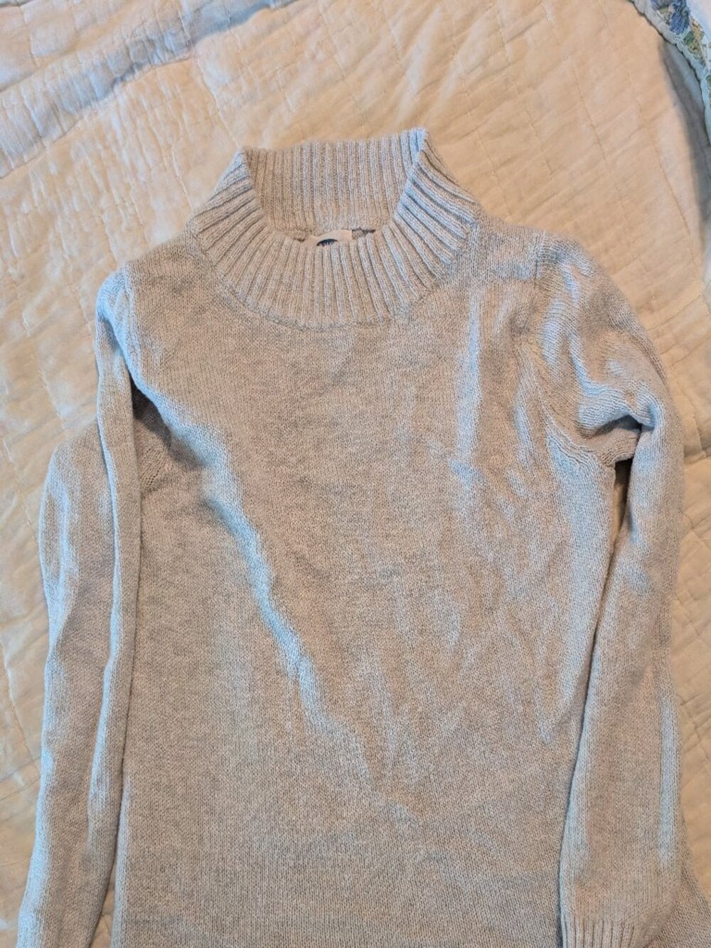 Grey, ruffle sweater